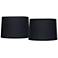 Springcrest Black Fabric Set of 2 Tapered Drum Shades 11x12x8.5 (Spider)