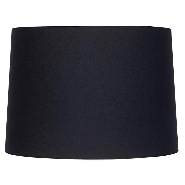 Image 1 Springcrest Black Fabric Tapered Drum Lamp Shade 11x12x8.5 (Spider)