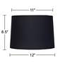 4_Springcrest Black Fabric Tapered Drum Lamp Shade 11x12x8.5 (Spider) more views