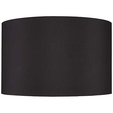 Springcrest Black Faux Silk Drum Lamp Shade 19x19x12 (Spider)