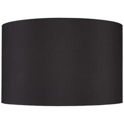 Springcrest Black Faux Silk Drum Lamp Shade 19x19x12 (Spider)