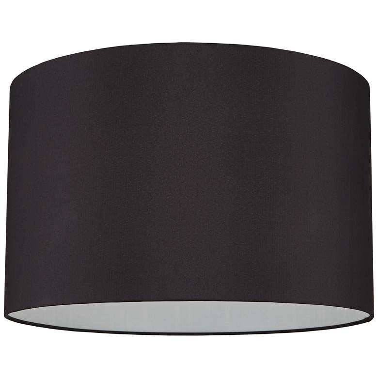 Image 3 Springcrest Black Faux Silk Drum Lamp Shade 19x19x12 (Spider) more views