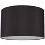 3_Springcrest Black Faux Silk Drum Lamp Shade 19x19x12 (Spider) more views