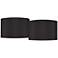 Springcrest Black Faux Silk Set of 2 Drum Lamp Shades 19x19x12 (Spider)