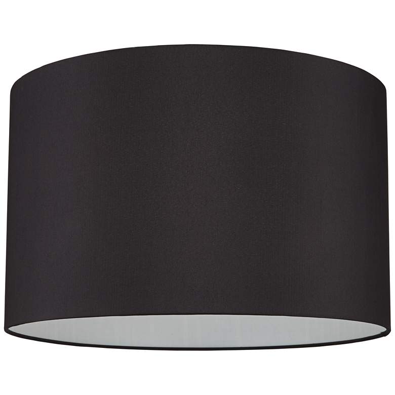 Image 3 Springcrest Black Faux Silk Set of 2 Drum Lamp Shades 19x19x12 (Spider) more views