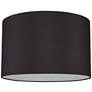 3_Springcrest Black Faux Silk Set of 2 Drum Lamp Shades 19x19x12 (Spider) more views