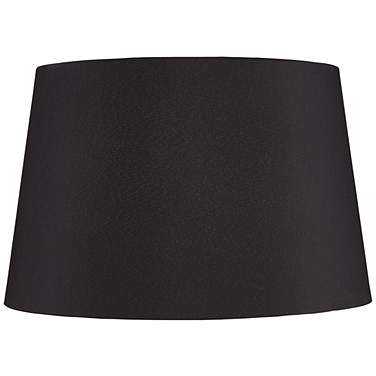 Springcrest Black Faux Silk Tapered Drum Lamp Shade 14x17x11 (Spider)