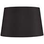 1_Springcrest Black Faux Silk Tapered Drum Lamp Shade 14x17x11 (Spider)