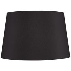 Springcrest Black Faux Silk Tapered Drum Lamp Shade 14x17x11 (Spider)