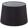 4_Springcrest Black Faux Silk Tapered Drum Lamp Shade 14x17x11 (Spider) more views