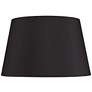 1_Springcrest Black Faux Silk Tapered Drum Lamp Shade 15x19.5x12 (Spider)