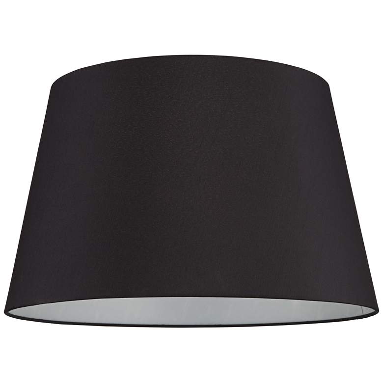 Image 3 Springcrest Black Faux Silk Tapered Drum Lamp Shade 15x19.5x12 (Spider) more views