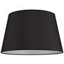 3_Springcrest Black Faux Silk Tapered Drum Lamp Shade 15x19.5x12 (Spider) more views
