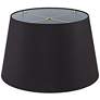 4_Springcrest Black Faux Silk Tapered Drum Lamp Shade 15x19.5x12 (Spider) more views