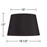6_Springcrest Black Faux Silk Tapered Drum Lamp Shade 15x19.5x12 (Spider) more views