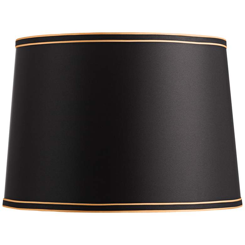 Image 1 Springcrest Black Lamp Shade with Black and Gold Trim 14x16x11 (Spider)