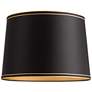 Springcrest Black Lamp Shade with Black and Gold Trim 14x16x11 (Spider)