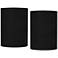 Springcrest Black Linen Set of 2 Cylinder Lamp Shades 8x8x11 (Spider)