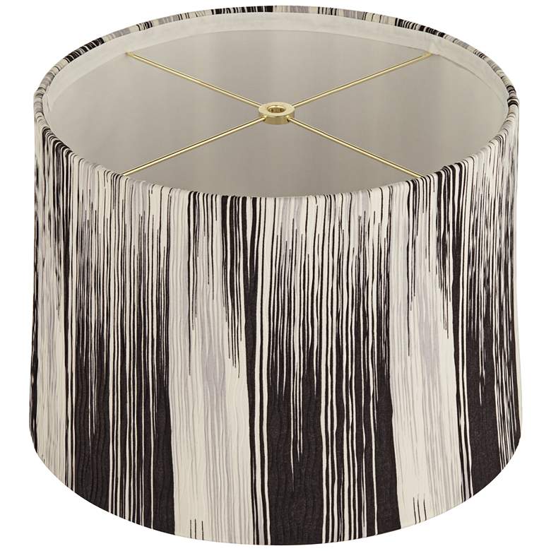 Image 4 Springcrest Black Monochrome Drum Lamp Shade 13x14x10 (Spider) more views