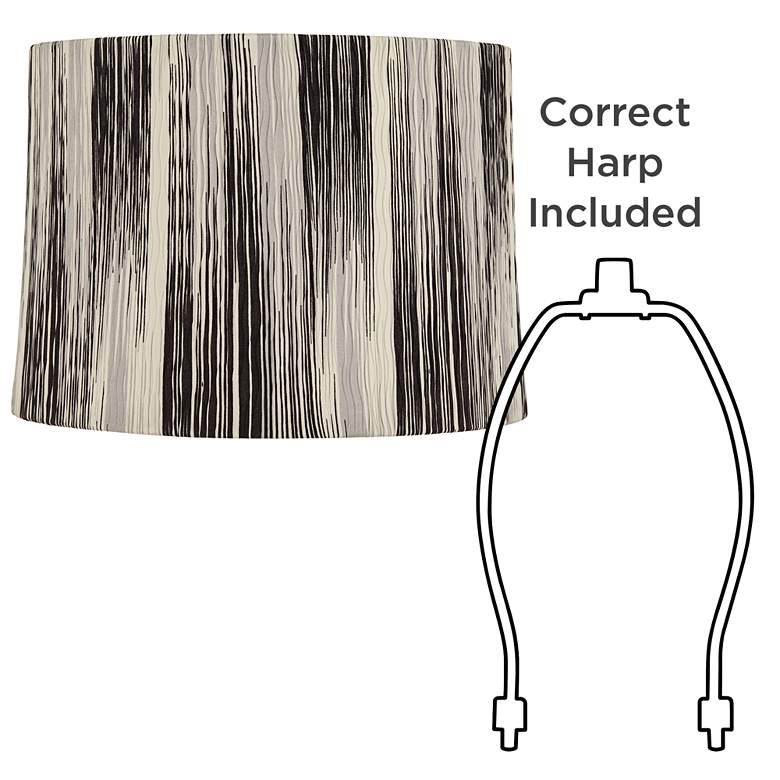 Image 6 Springcrest Black Monochrome Drum Lamp Shade 13x14x10 (Spider) more views
