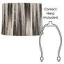 6_Springcrest Black Monochrome Drum Lamp Shade 13x14x10 (Spider) more views