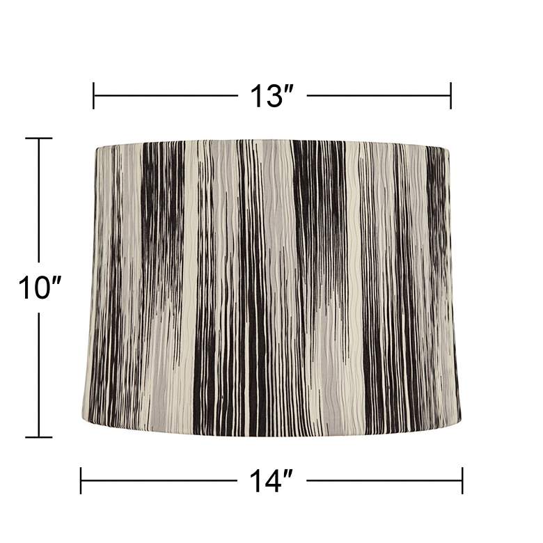 Image 7 Springcrest Black Monochrome Drum Lamp Shade 13x14x10 (Spider) more views