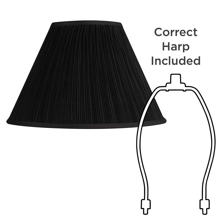 Image 6 Springcrest Black Mushroom Pleated Lamp Shade 7x17 x11.5 (Spider) more views