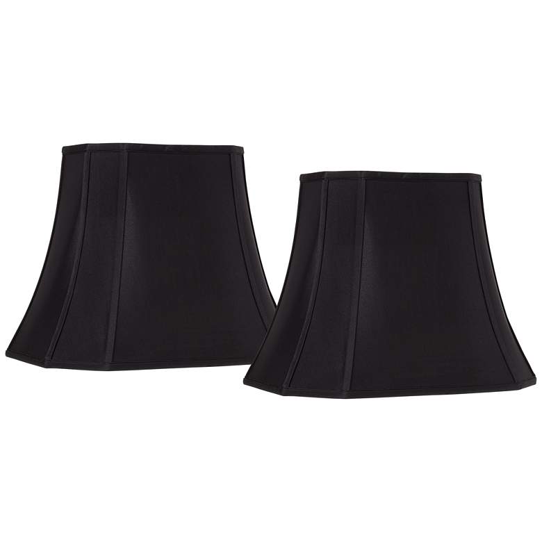 Image 1 Springcrest Black Oblong Set of 2 Lamp Shades 7/10x12/16x13x12 (Spider)