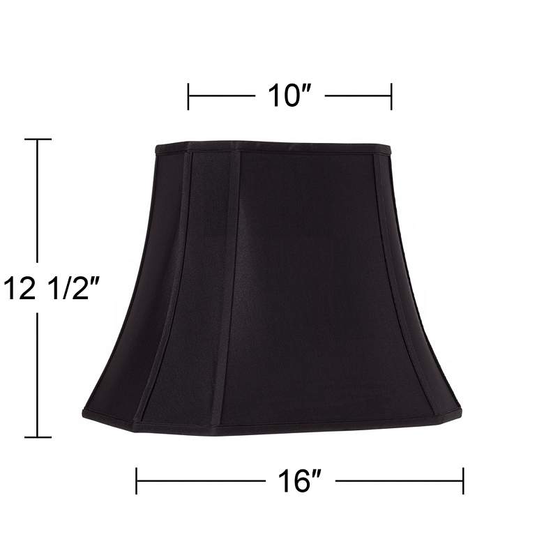 Image 6 Springcrest Black Oblong Set of 2 Lamp Shades 7/10x12/16x13x12 (Spider) more views