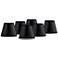 Springcrest Black Paper Chandelier Clip Shades 3x5x4 (Clip-On) Set of 6
