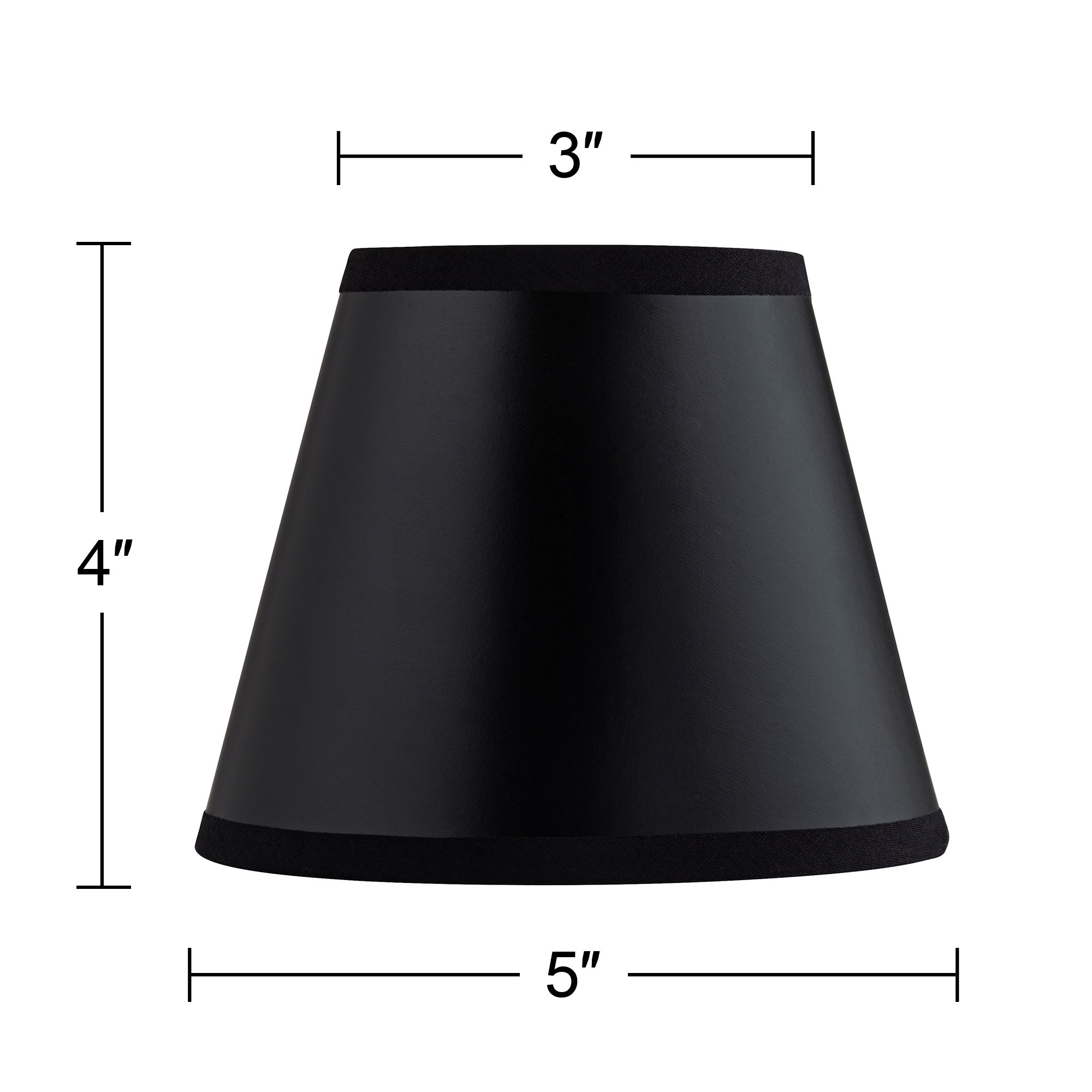 Springcrest Black Paper Chandelier Clip Shades 3x5x4 (Clip-On) Set of 6