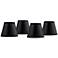 Springcrest Black Paper Chandelier Shades 3x5x4 (Clip-On) Set of 4