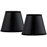 1_Springcrest Black Paper Set of 2 Empire Lamp Shades 3x5x4 (Clip-On)