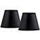 Springcrest Black Paper Set of 2 Empire Lamp Shades 3x5x4 (Clip-On)