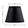 Springcrest Black Paper Set of 2 Empire Lamp Shades 3x5x4 (Clip-On)