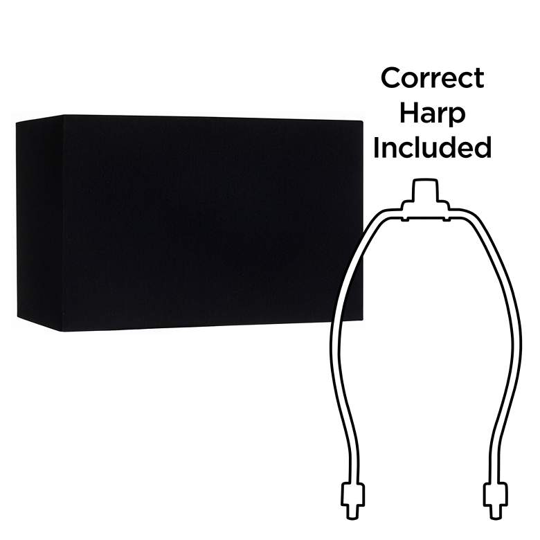 Image 5 Springcrest Black Rectangular Lamp Shades 8/16x8/16x10 (Spider) Set of 2 more views