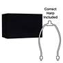 5_Springcrest Black Rectangular Lamp Shades 8/16x8/16x10 (Spider) Set of 2 more views