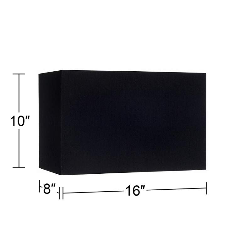 Image 6 Springcrest Black Rectangular Lamp Shades 8/16x8/16x10 (Spider) Set of 2 more views
