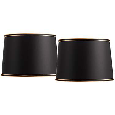 Springcrest Black Set of 2 Shades with Black Gold Trim 14x16x11 (Spider)