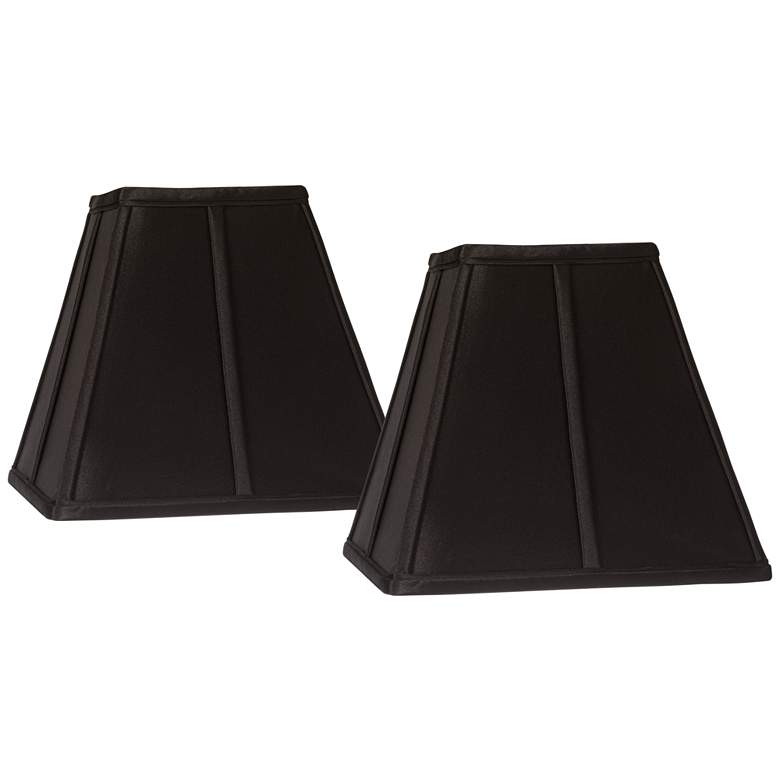 Image 1 Springcrest Black Set of 2 Square Lamp Shades 5.25x10x9.5 (Spider)