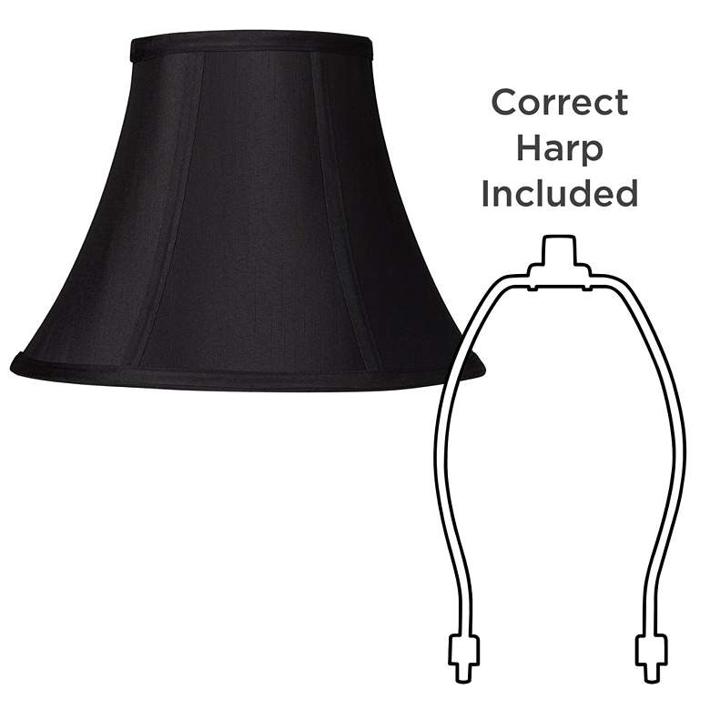 Image 6 Springcrest Black Stretch Fabric Set of 2 Lamp Shades 6x12x9 (Spider) more views