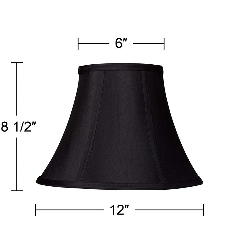 Image 7 Springcrest Black Stretch Fabric Set of 2 Lamp Shades 6x12x9 (Spider) more views