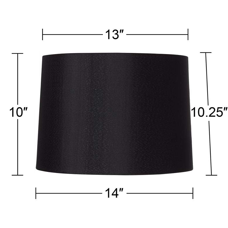 Image 5 Springcrest Black Tapered Drum Shades 13x14x10.25 (Spider) Set of 2 more views