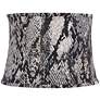 1_Springcrest Black Velvet Snake Skin Drum Lamp Shade 14x16x11.5 (Spider)