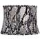 Springcrest Black Velvet Snake Skin Drum Lamp Shade 14x16x11.5 (Spider)
