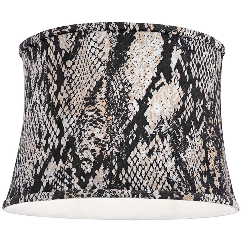 Image 3 Springcrest Black Velvet Snake Skin Drum Lamp Shade 14x16x11.5 (Spider) more views