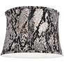 3_Springcrest Black Velvet Snake Skin Drum Lamp Shade 14x16x11.5 (Spider) more views
