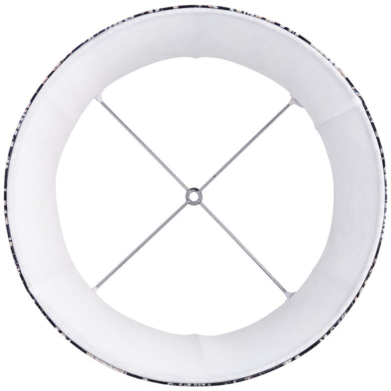 Image 4 Springcrest Black Velvet Snake Skin Drum Lamp Shade 14x16x11.5 (Spider) more views