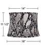 5_Springcrest Black Velvet Snake Skin Drum Lamp Shade 14x16x11.5 (Spider) more views