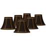 1_Springcrest Black with Gold Chandelier Clip Shades 3x6x5 (Clip-On) Set of 6